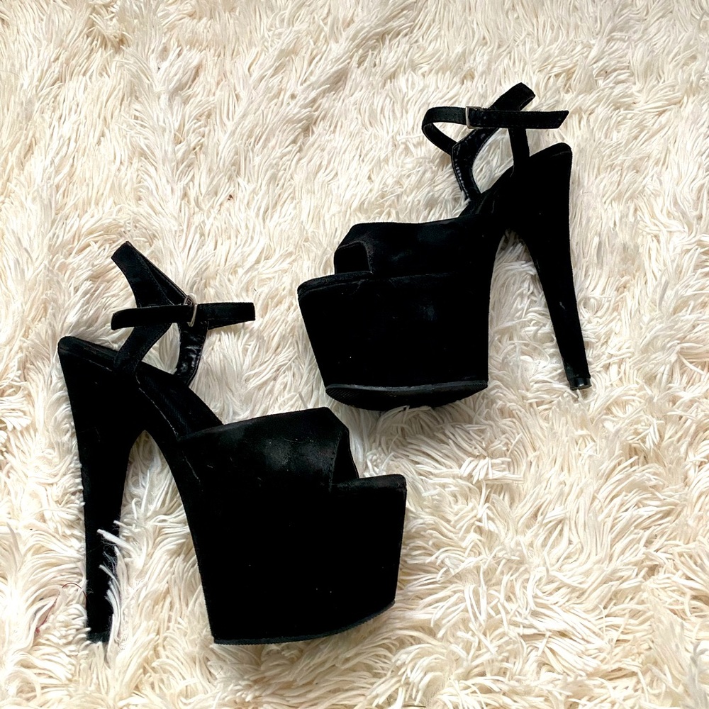 Suede Pleaser heels